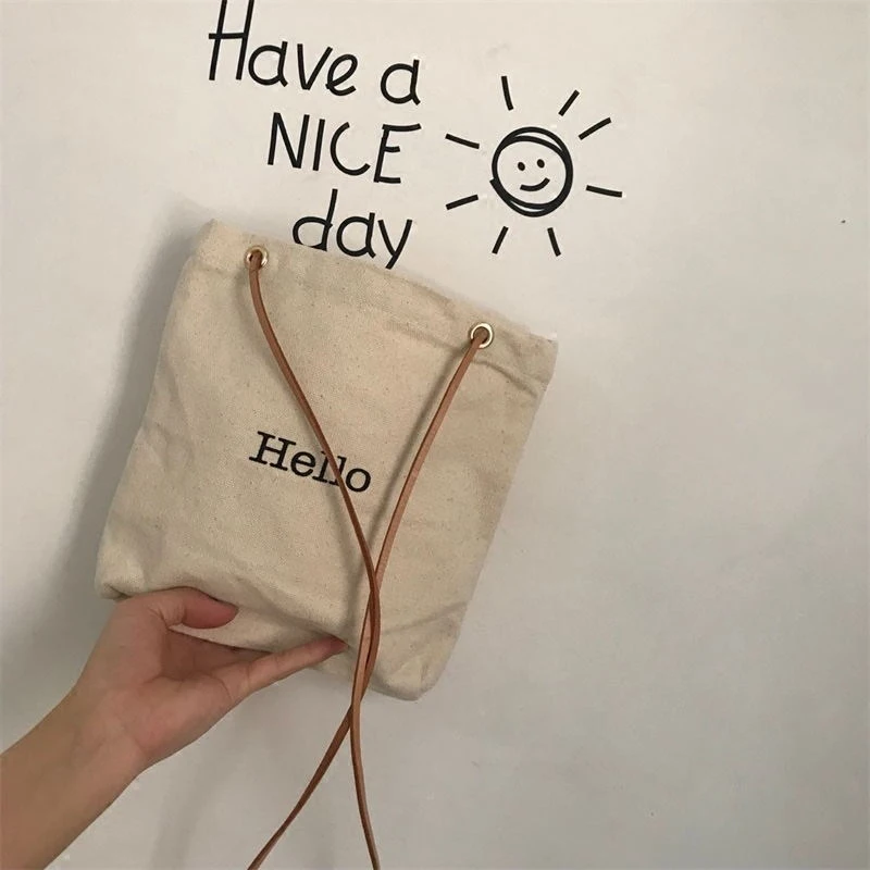 BENVICHED Женская Холщовая Сумка Новинка осени 2019 с буквенным принтом в стиле ретро