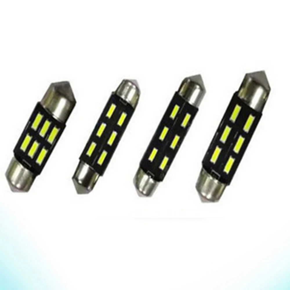 YSY 50pcs Festoon 6SMD 4014 Car Interior Dome Reading LED Vehicle Light License Plate 6411 White | Автомобили и мотоциклы