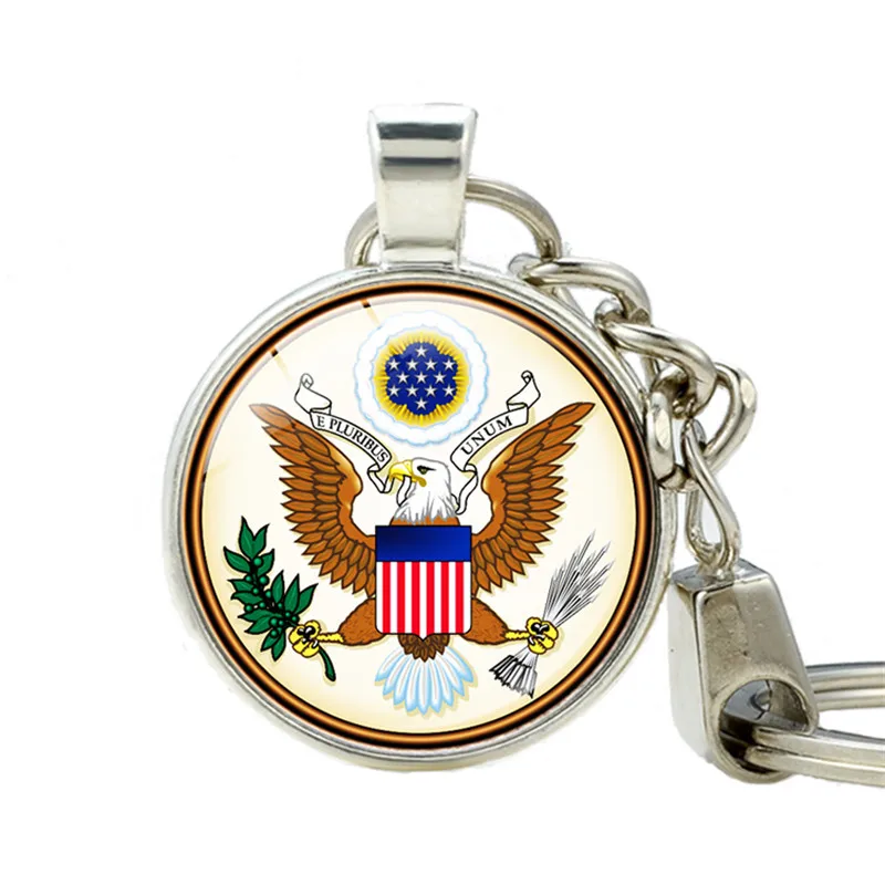 As shown Модный очаровательный американский флаг брелок звезды и полосы США брелок для ключей «флаг» подарок подруге подарки на день отца - Цвет: As shown