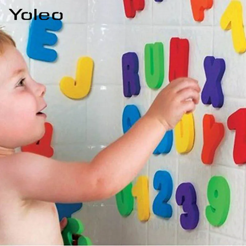 36 шт./компл. буквенно-цифровая головоломка с буквами Детские Игрушки для ванны