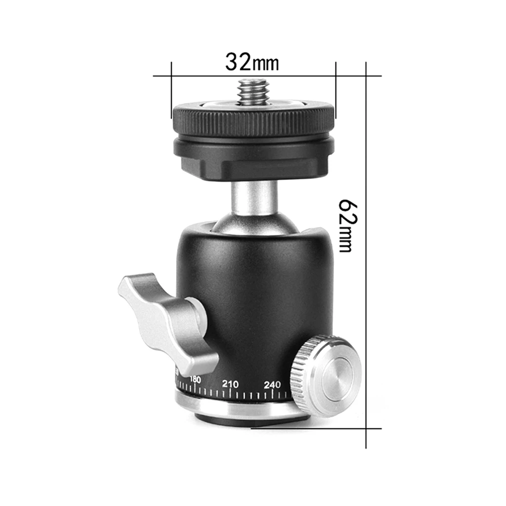 Многофункциональная алюминиевая мини-шаровая Головка 360 градусов панорамная