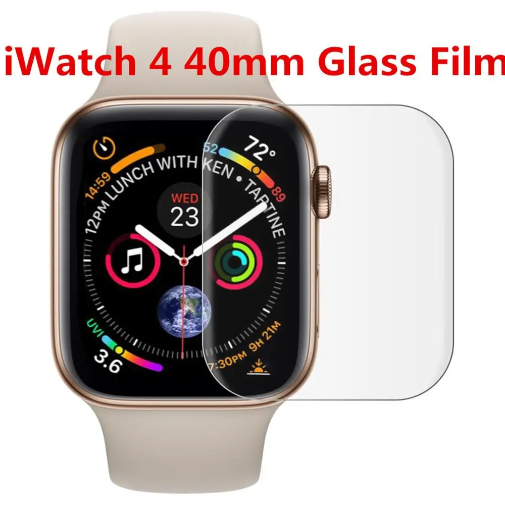 iWatch 40mm Glass Для Apple iWatch Series 4 5 44 мм чехол iWatch Повседневная жизнь водонепроницаемые часы ударопрочный ремешок для часов спортивный чехол серия 4 5 40 мм - Цвет: iWatch 40mm Glass