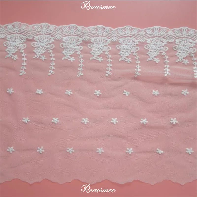Искусственная ткань с вышивкой украшение шитье поделки кукольный материал