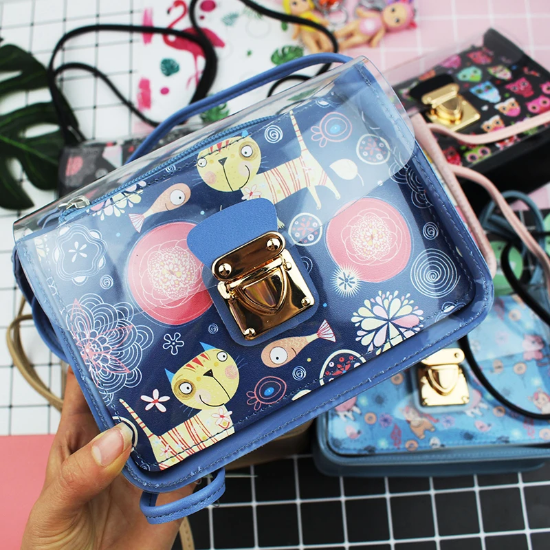 Youda PVC Material Ladies Messenger Bag Korean Version of the Cartoon Cute Coin Purse Mobile Phone Fashion Shoulder Bags | Багаж и сумки
