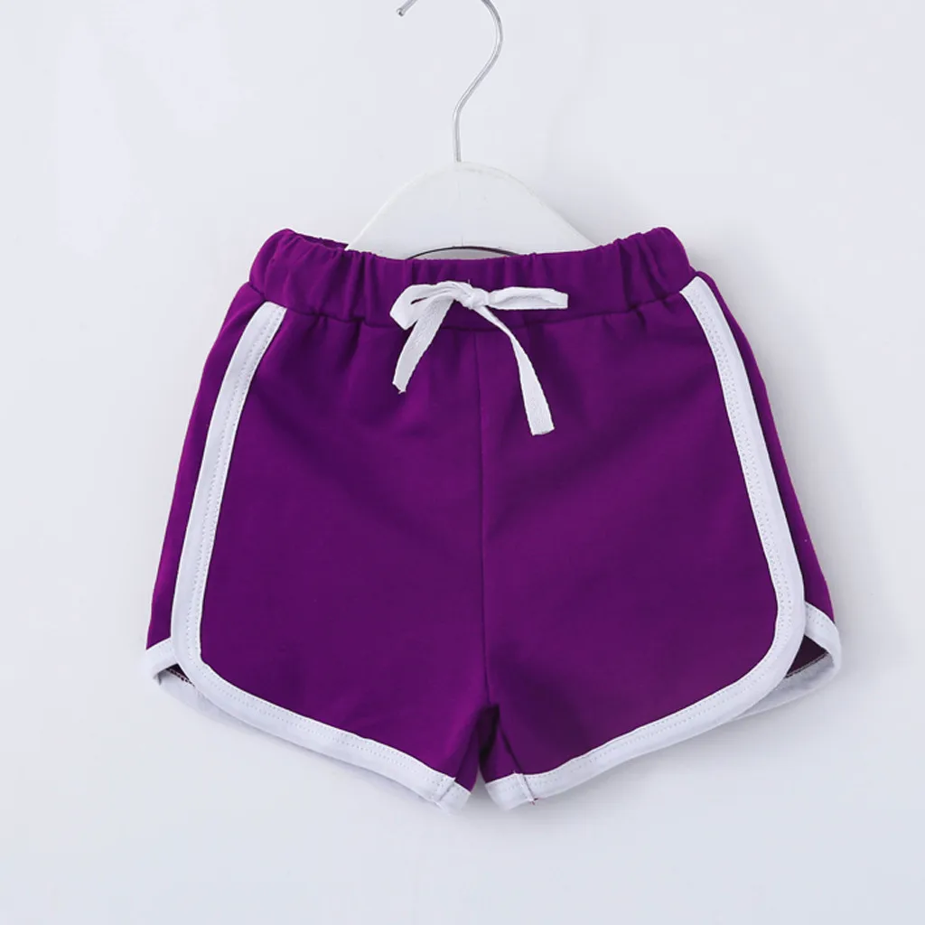 H baby shorts kids shorts for girls boys toddler children Elastic sports short cotton Pants clothes шорты для мальчика хлопок 4 - Цвет: H