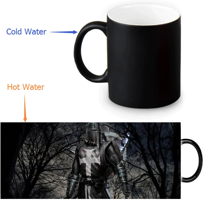 Волшебные кружки на заказ 12 унций крест тамплиеров рыцаря кружка для кофе чая