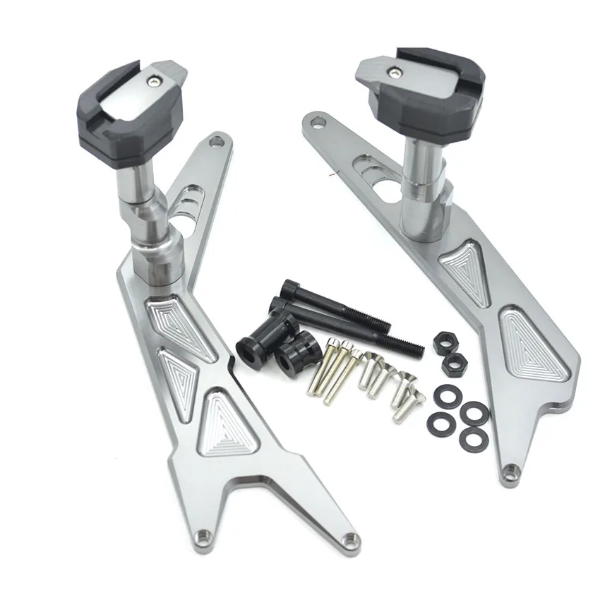 Серый Для KAWASAKI NINJA250 NINJA300 NINJA 250 300 2013- Мотоцикл с ЧПУ рамка ползунок Краш Pad защита от падения защита - Цвет: Серый