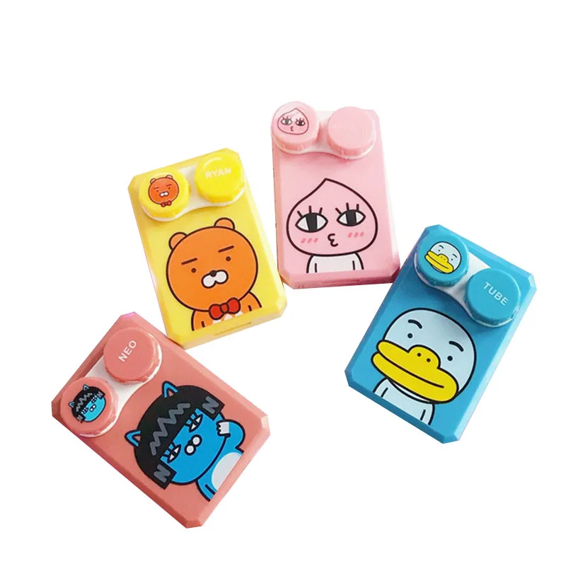 Ящик для хранения контактных линз 1 шт. мультяшный чехол Комплект держатель ухода