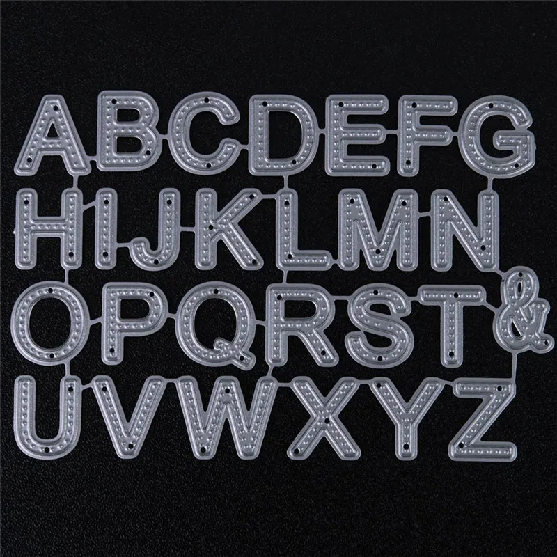 BB 26 буквы алфавита рождественские металлические режущие штампы Трафаретный