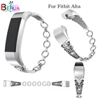 Новый индивидуальный металлический сменный ремешок для часов, ремешок на запястье для браслета Fitbit Alta HR, аксессуары для умных часов высокого качества