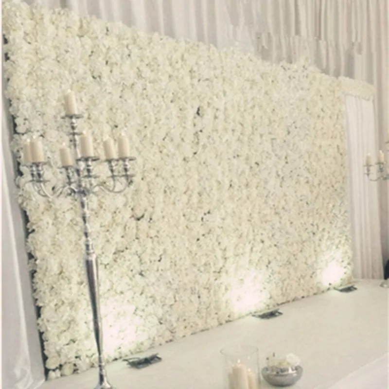 

10pcs/lot 60X40CM Romantic Artificial Rose Hydrangea Flower Wall for Wedding Party Stage and Backdrop Decoration Many colors