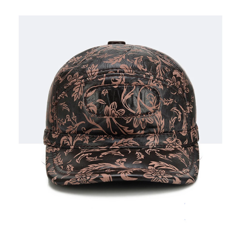 Для мужчин из натуральной кожи бейсболка Брендовая обувь овечьей Кожаная