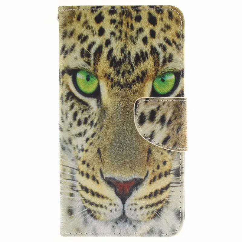 Yellow Tiger Кожаные чехлы DEEVOLPO с дикими животными для iPhone 8, 7, 6S Plus, 4, 4S, 5C, 5S, SE, Touch 6, 5, слот для карт, чехлы для телефонов с волком и цветами, D26F - Цвет: Yellow Tiger