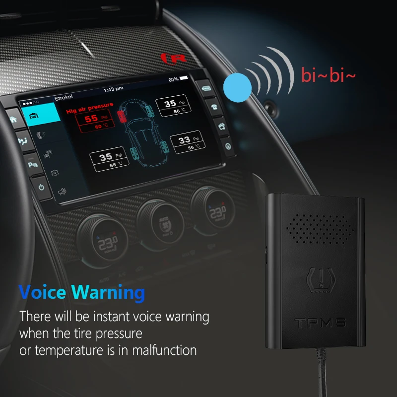 Автомобиль TPMS шин Давление мониторинга Системы для ОС Android DVD плеер с 4 шины Сенсор