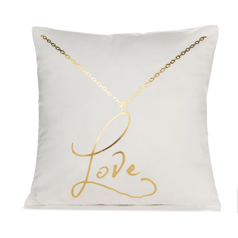 gold-white8 RULDGEE Gold Pillow Case Black And White Golden Painted Pillowcase Decorative Christmas Cushion Cover For Sofa Case Pillows - Цвет: gold-white8
