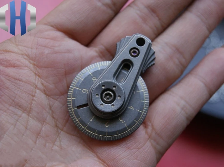 EDC Мини титановый сплав линейка ручной измерительный инструмент лента