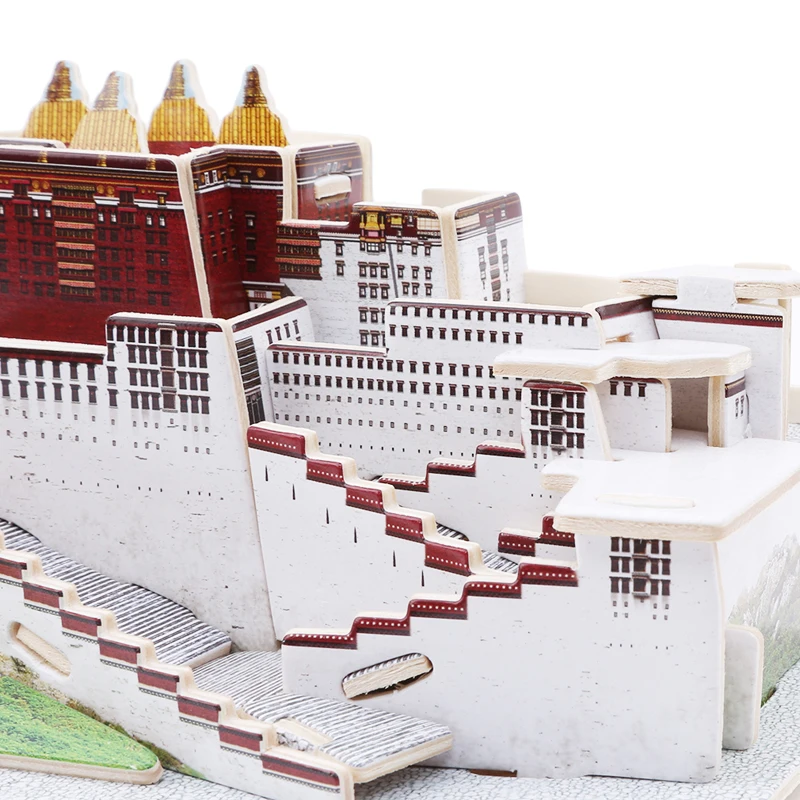 

New Children DIY 3D Puzzle Model Puzzle Building Model Educational Wooden Puzzle Famous Spot Puzzles