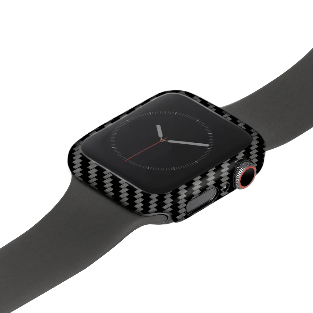 MCASE Роскошный ультра тонкий из настоящего углеродного волокна для Apple Watch Series 4 40 мм Тонкий чехол рамка