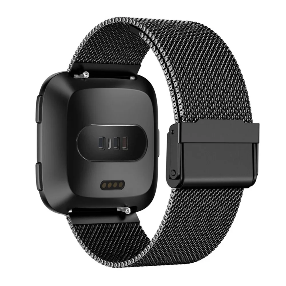 Металлический браслет из нержавеющей стали для Fitbit Versa часов Миланская петля