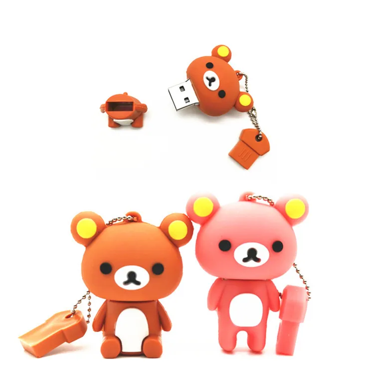 Новый милый USB флеш накопитель Rilakkuma в виде медведя 4 ГБ 8 16 32 64 флешка карта памяти