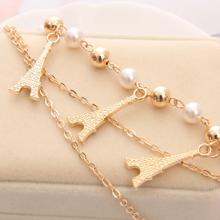 Модные ювелирные изделия Многослойные браслеты с искусственным жемчугом Новые