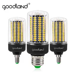 Goodland E27 Светодиодный светильник Smart IC SMD5736 E14 Светодиодный светильник переменного тока 85 В-265 в 3,5 Вт 5 Вт 7 Вт 9 Вт 12 Вт 15 Вт кукурузный светильник без мерцания люстра светильник
