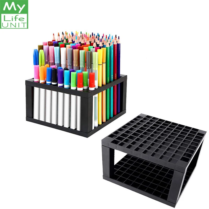 MYLIFEUNIT Пластиковый держатель для ручек Держатель карандашей Кисти 96 отверстий