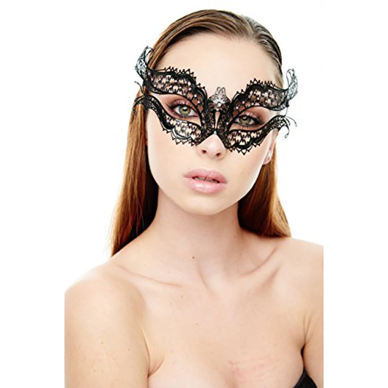 Черная лазерная резка Дневники вампира Елена стразы на Хэллоуин Венецианская