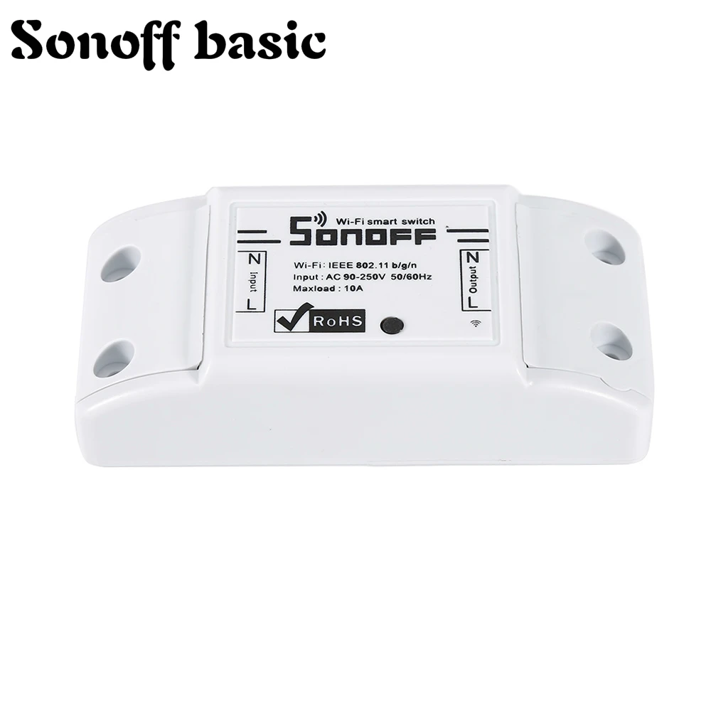 Sonoff TH16 базовое приложение для мониторинга температуры и влажности умный Wifi комплект работает с Alexa Google домашняя Автоматизация - Комплект: Sonoff basic