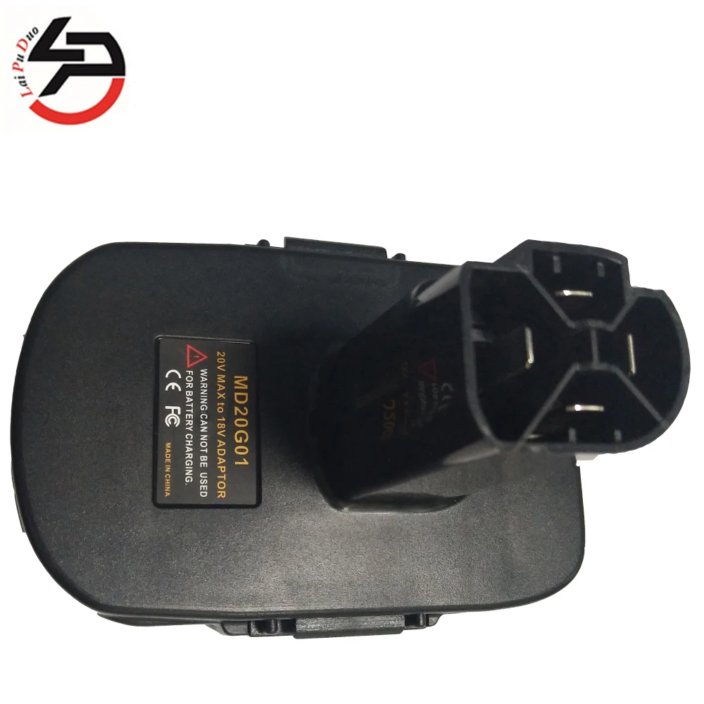 

Адаптер аккумулятора DM18GL(MD20G01) для инструмента Dewalt 18 в и адаптера Milwaukee 18 в для аккумулятора 19,2 в