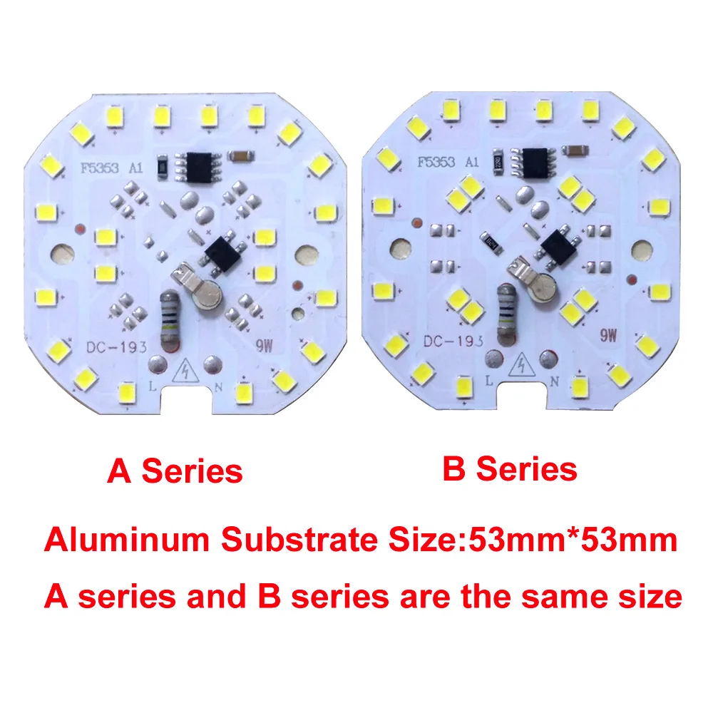 10 шт./лот светодиодный чип SMD 7 ваттов 9 не нужен драйвер Встроенный IC AC 180V 240V для DIY
