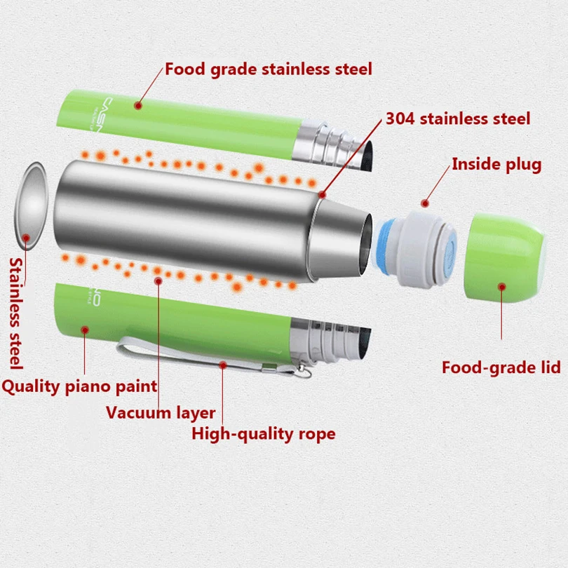 Термос из нержавеющей стали с двойными стенками 500 мл|bottle steel|bottle cap magic trickbottle pouch |
