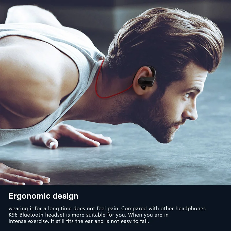Спортивные Bluetooth наушники CBAOOO, беспроводные наушники, bluetooth-гарнитура, водонепроницаемые наушники с шумоподавлением и микрофоном для android ios