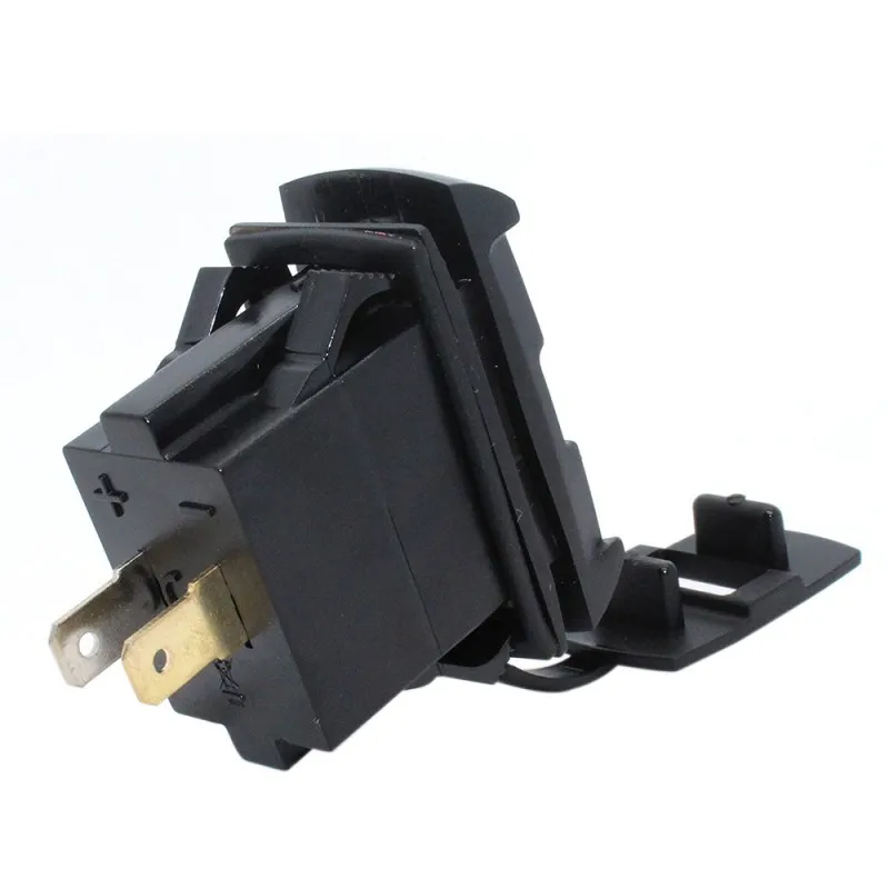 Двойной USB 2 порта автомобильное зарядное устройство розетка кулисный переключатель панель с напряжением вольтметр светодиодный синий 12 В для авто мотоцикл Лодка