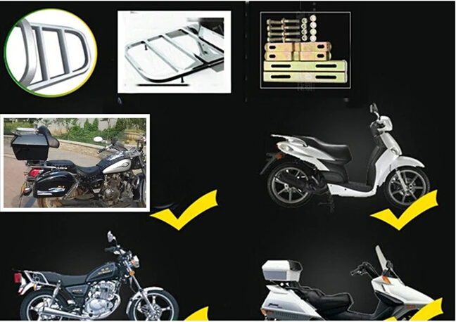 Матовый черный багажник багажника Багажник с верхней рейкой спинки для Kawasaki Vulcan