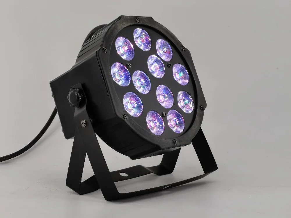 8 шт./12x12 Вт led Par огни RGBW 4в1 плоский par led IN/OUT Plug dmx512 Диско Огни профессиональное студийное диджейское оборудование