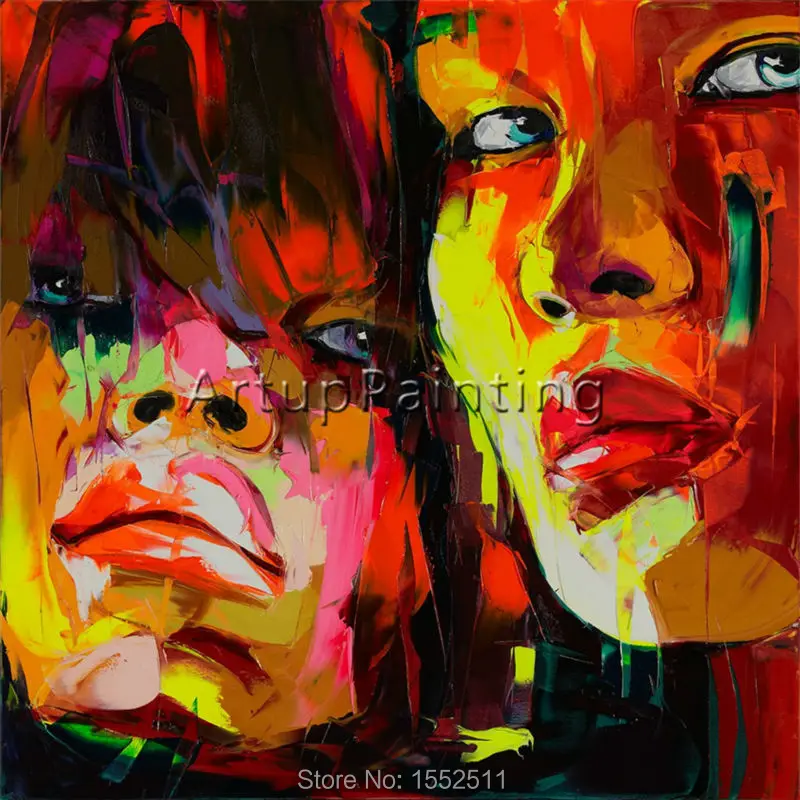 Francoise Nielly ручная роспись палитра нож для лица картина маслом импасто рисунок на