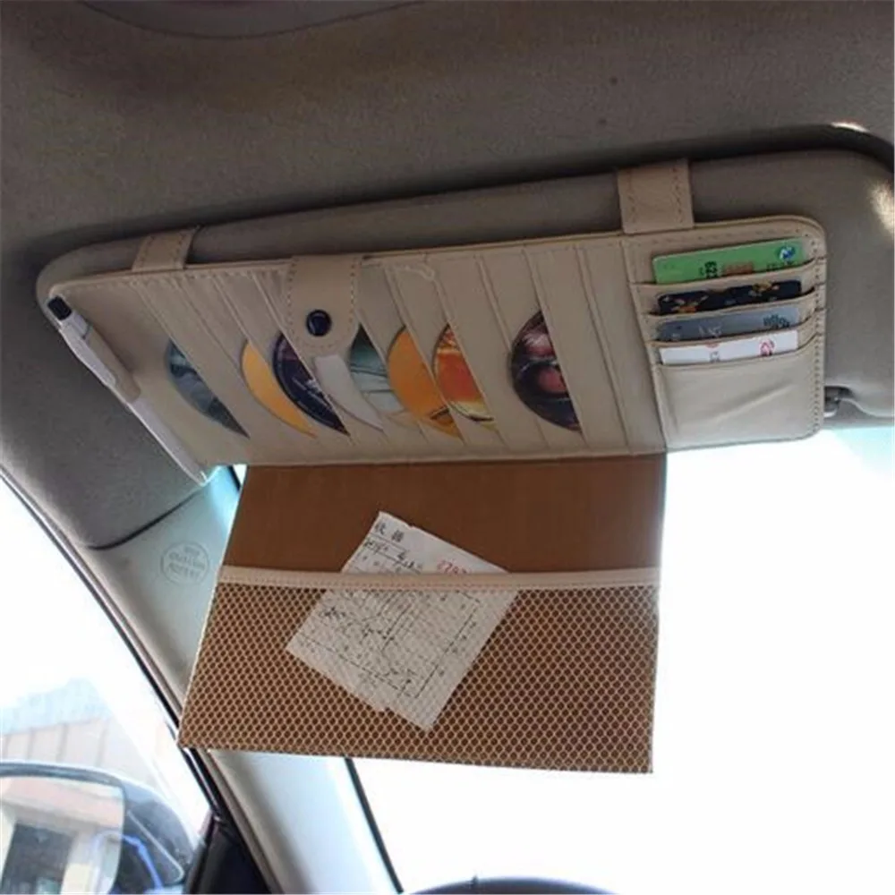 Автомобильный Стайлинг Солнцезащитный козырек сумка Авто CD держатель