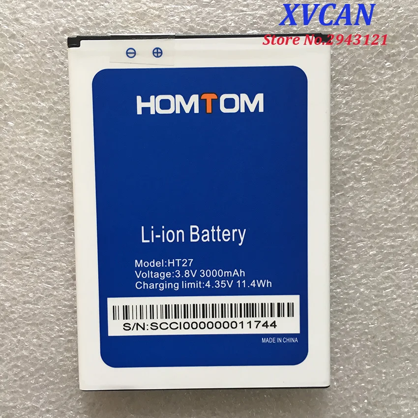 100% оригинальный новый HOMTOM HT27 батарея большой емкости полная 3000 мАч запасная
