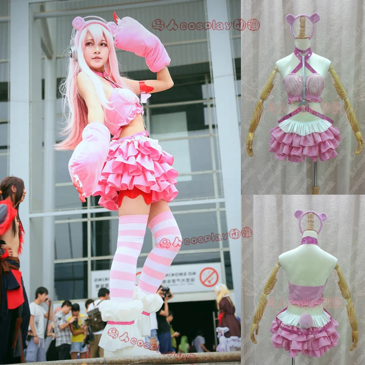 Супер SONICO GRG гоночный королевский род Мрачный Медведь Косплей Костюм с носками 11 |
