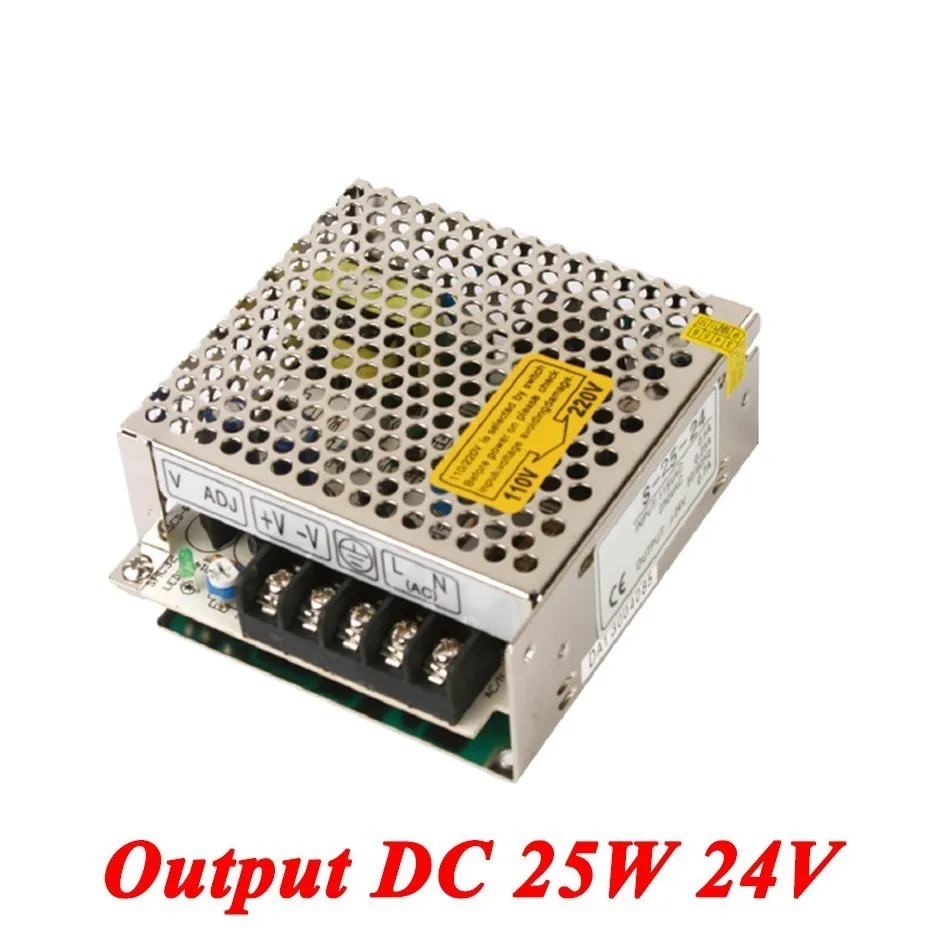 S-25-24 Mini DC импульсный источник питания 25W 24V 1A одиночный выходной преобразователь