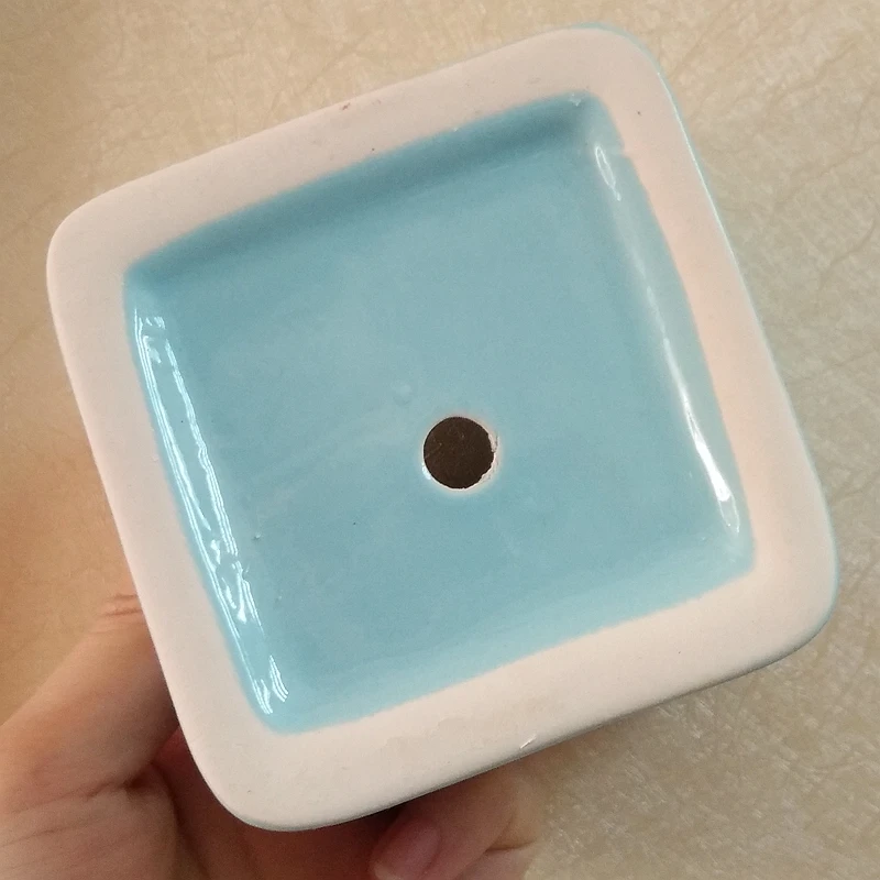 Набор из 2 керамических цветочных горшков с ручной росписью горшок для