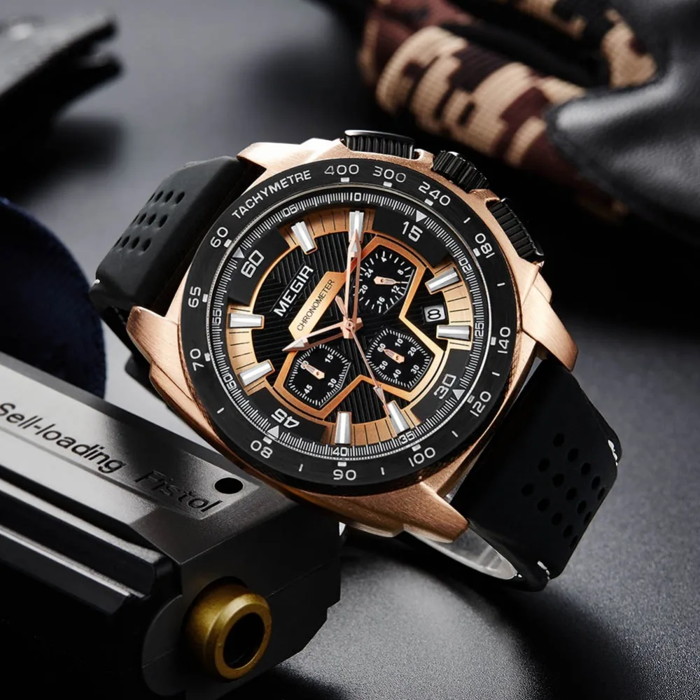 

Top Brand Luxury Men Rose Gold Quartz Analog Outdoor Sports Watches Military Relogio Masculino Male Clock Hour Whatch Men Wach