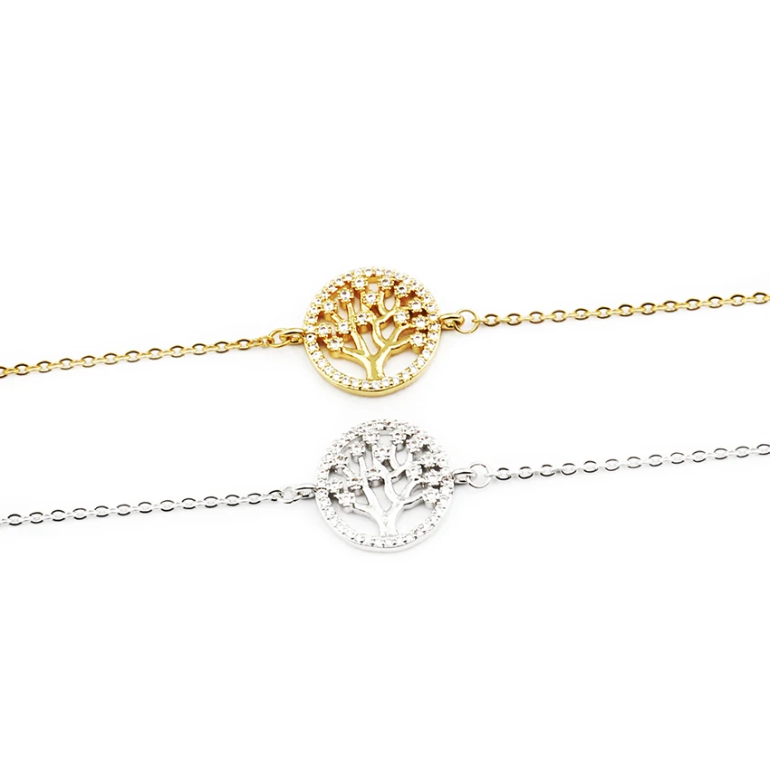 Великолепная сказка AAA кубического циркония Древо жизни браслет для Для женщин