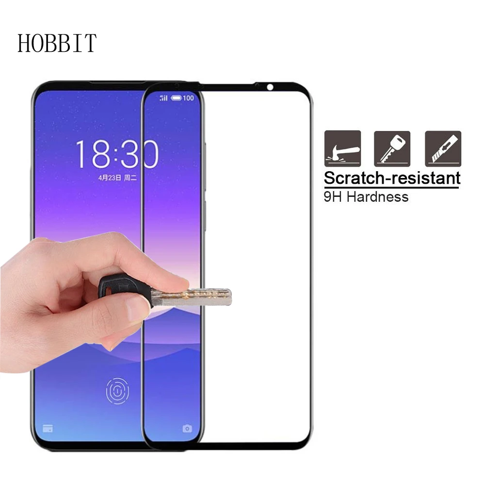 Защитное стекло для Meizu 16 s, Защитное стекло для экрана телефона 2.5D 9H 0,3 мм для MEIZU 16 S, закаленное черное стекло с полным покрытием