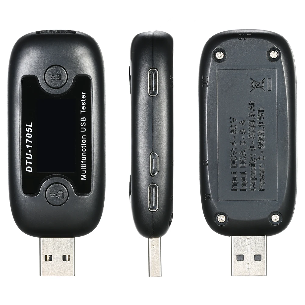 Многофункциональный тестер напряжения тока USB ЖК-дисплей запись данных