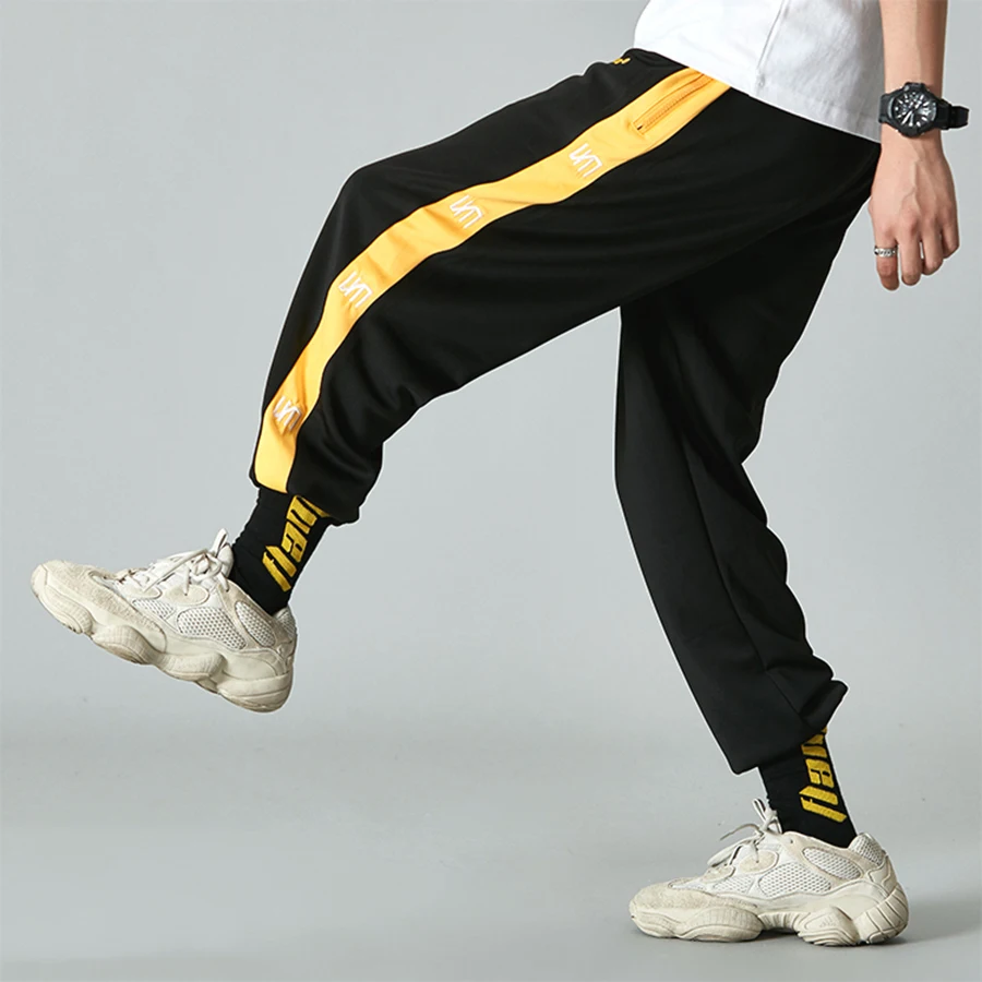 Jogger шаровары полосатые брюки мужские хлопковые спортивные тренировочные хип хоп
