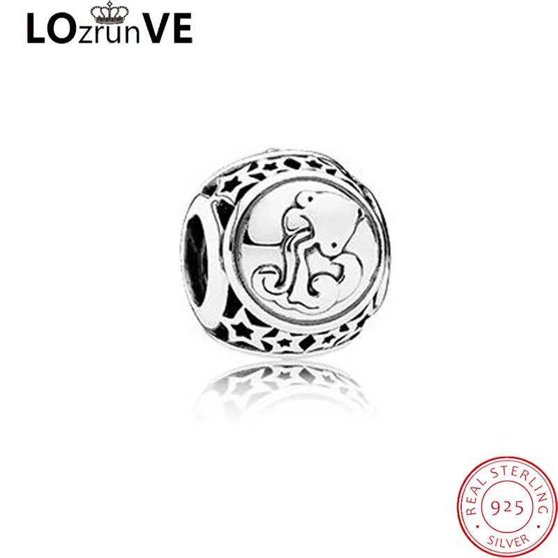 LOZRUNVE 2018 original 925 sterling silver DIY pendant fashion 12 constellation elegant bracelet breloque women wholesale | Украшения и