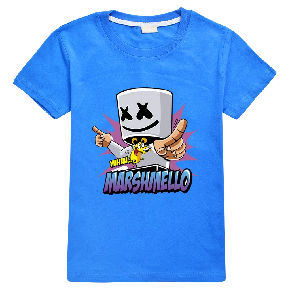 Modis dj marshmello/Детские футболки одежда с капюшоном новый детский летний топ черного