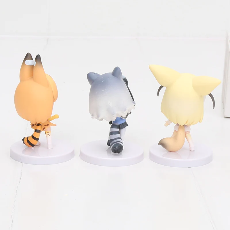 5 см 3 шт./компл. аниме Kemono Friends Fennec Serval Common из енота ПВХ фигурка игрушка | Игрушки и